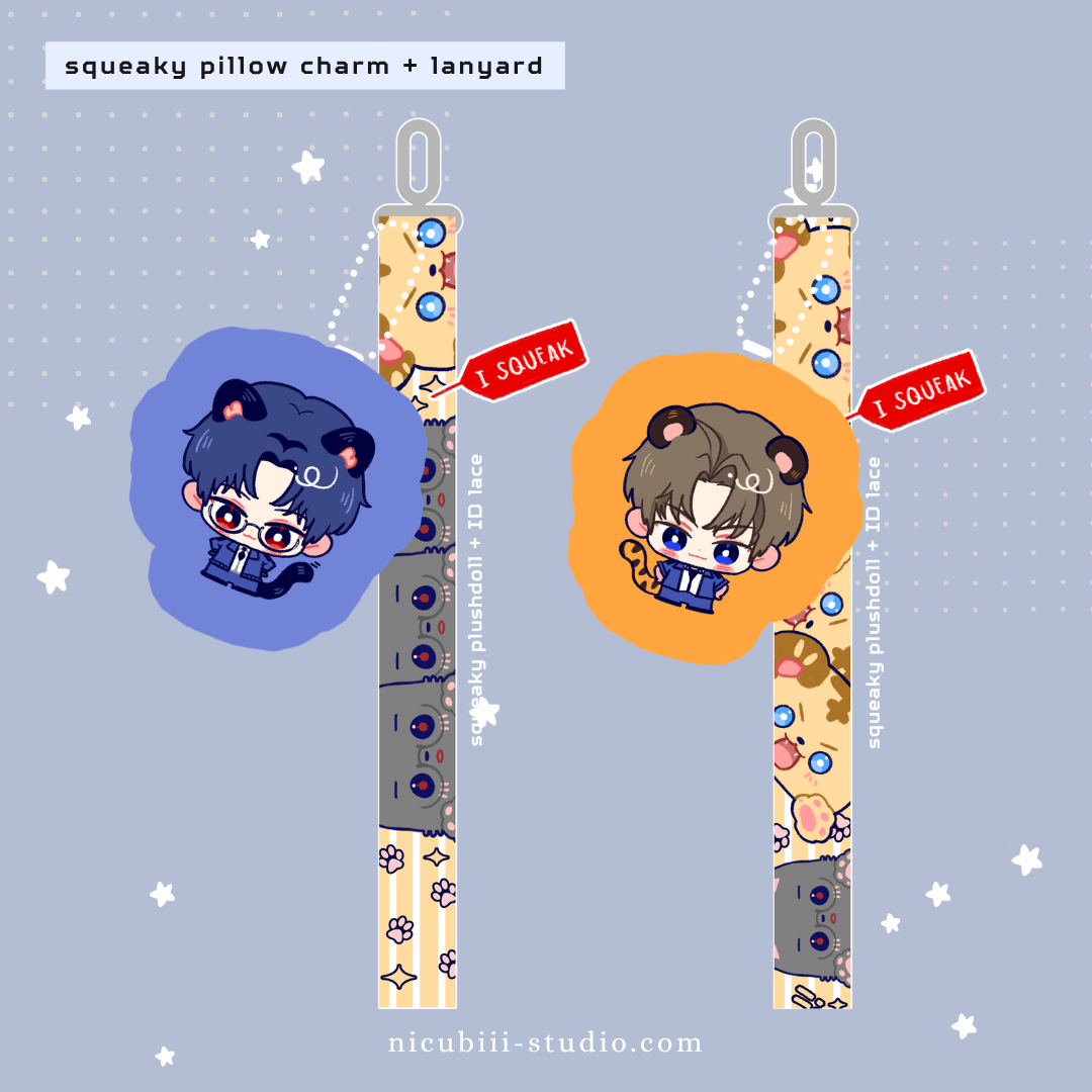 ghost story mini pillows + lanyard
