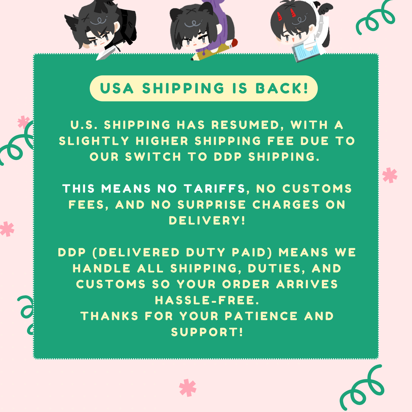 US Shipping!