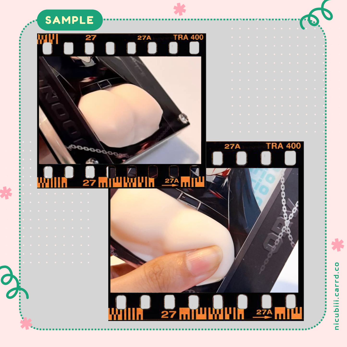 Acrylic Moob Charms with Silicon Chest