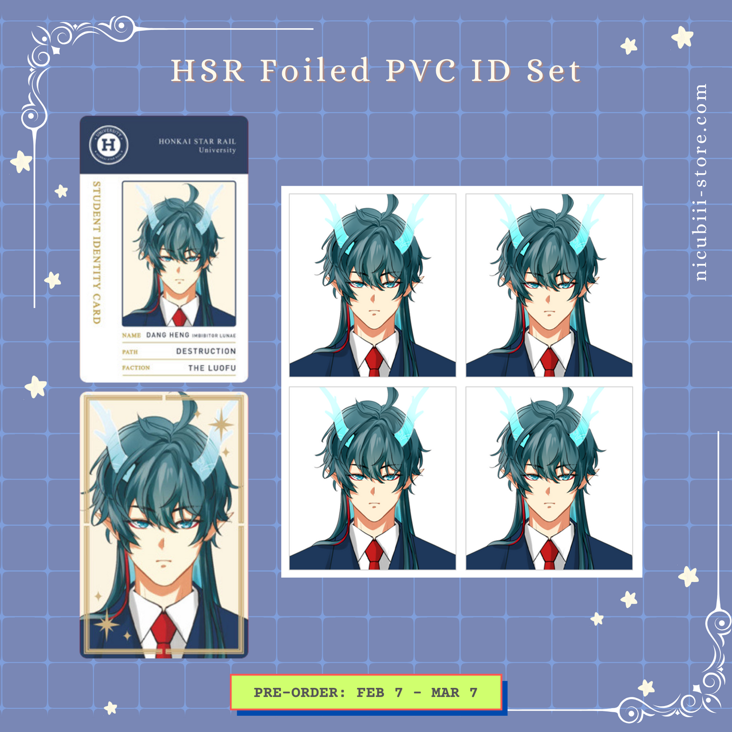 [Pre-order] HSR Gold Foil PVC IDs + Photo Set