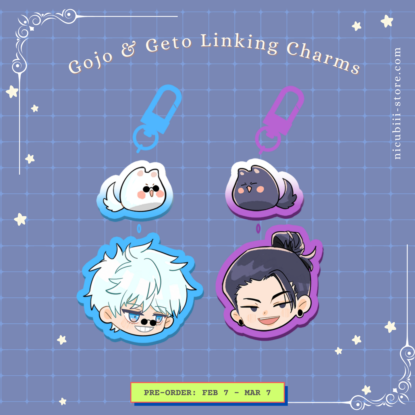 [Pre-order] Jujutsu Kaisen Gojo & Geto Acrylic Charms