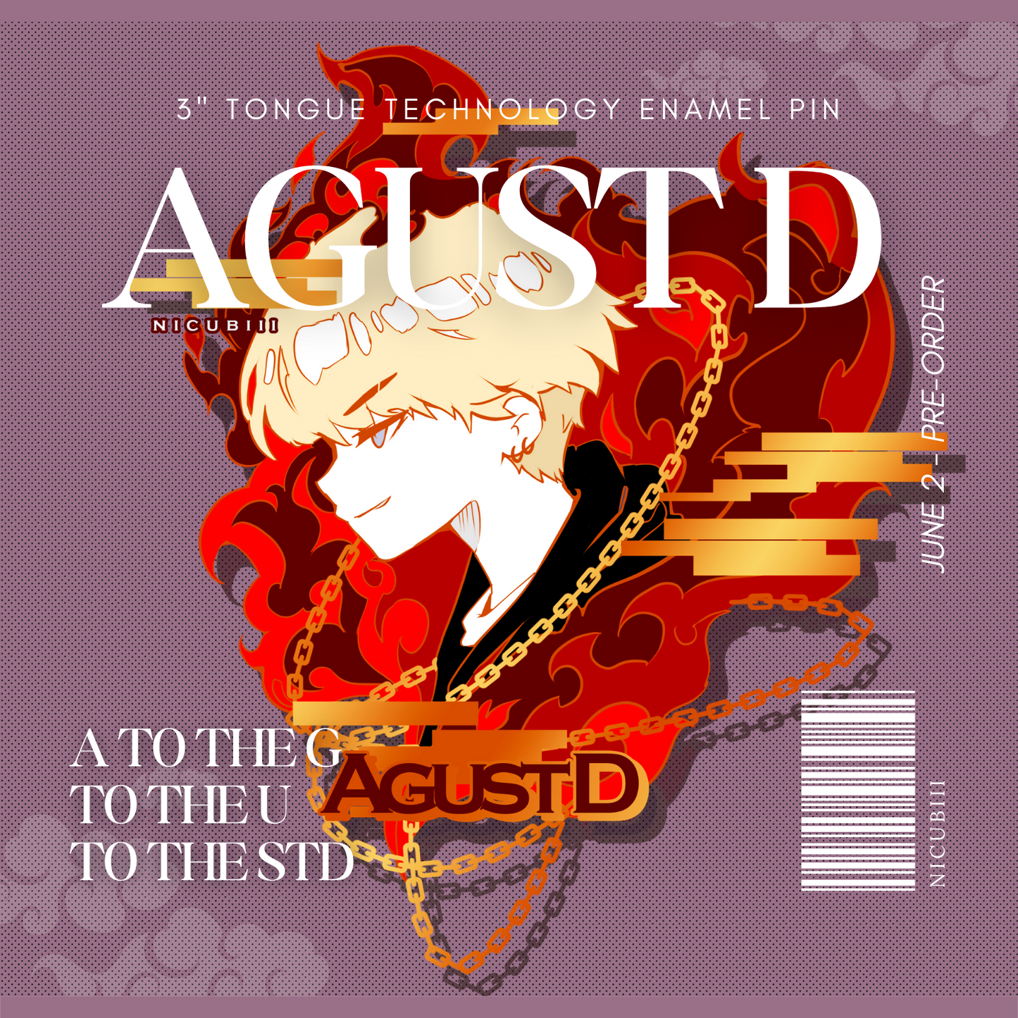 3" Agust D Pin