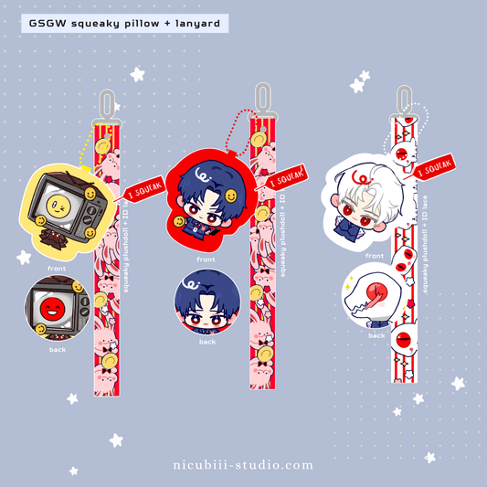 ghost story mini pillows + lanyard