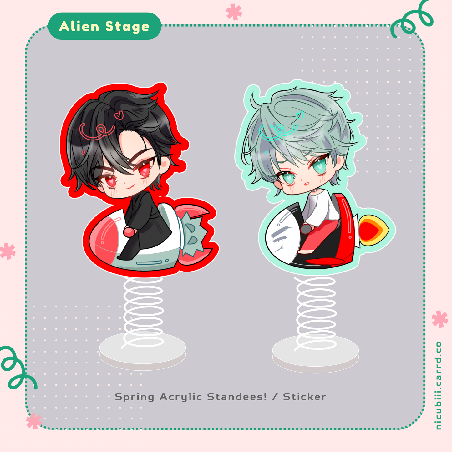 IvanTill Acrylic Spring Charms/Sticker