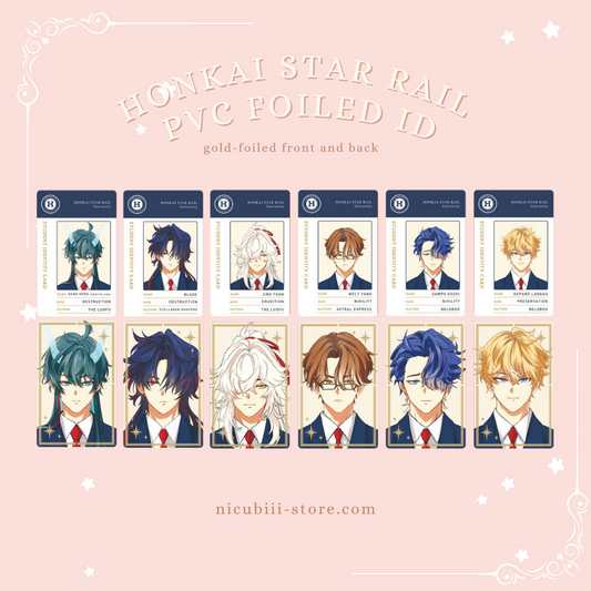 Honkai Star Rail Gold Foil PVC IDs