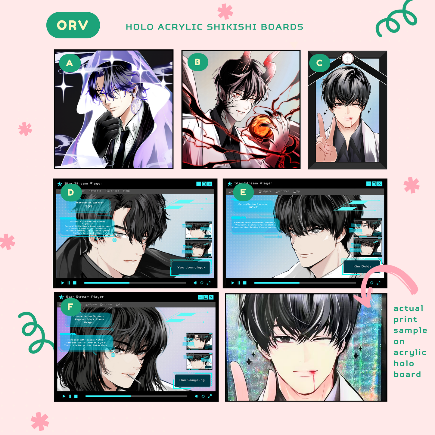 ORV Acrylic Holo Shikishi Boards