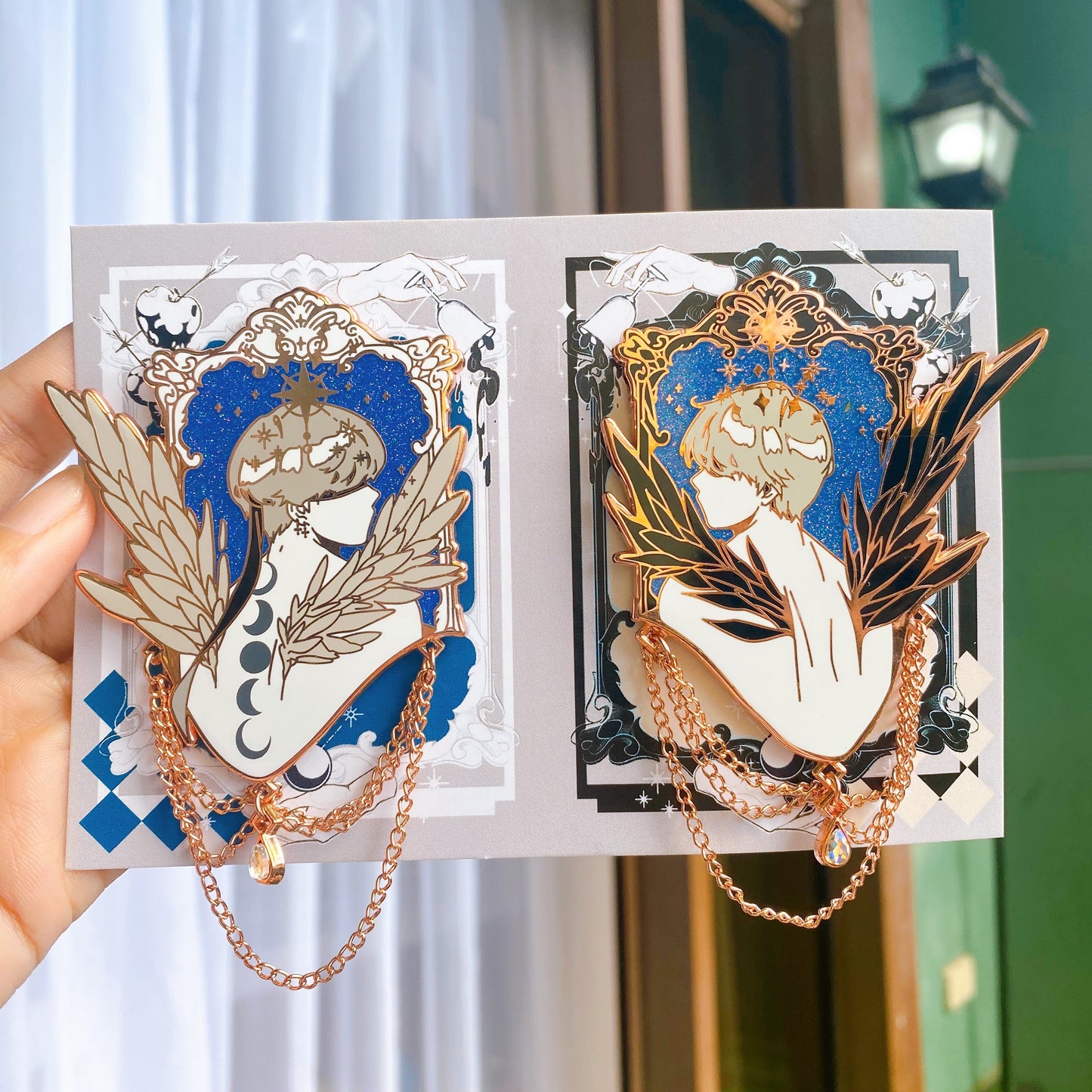 [ROSE GOLD] V & Jimin Celestial Wings Enamel Pins