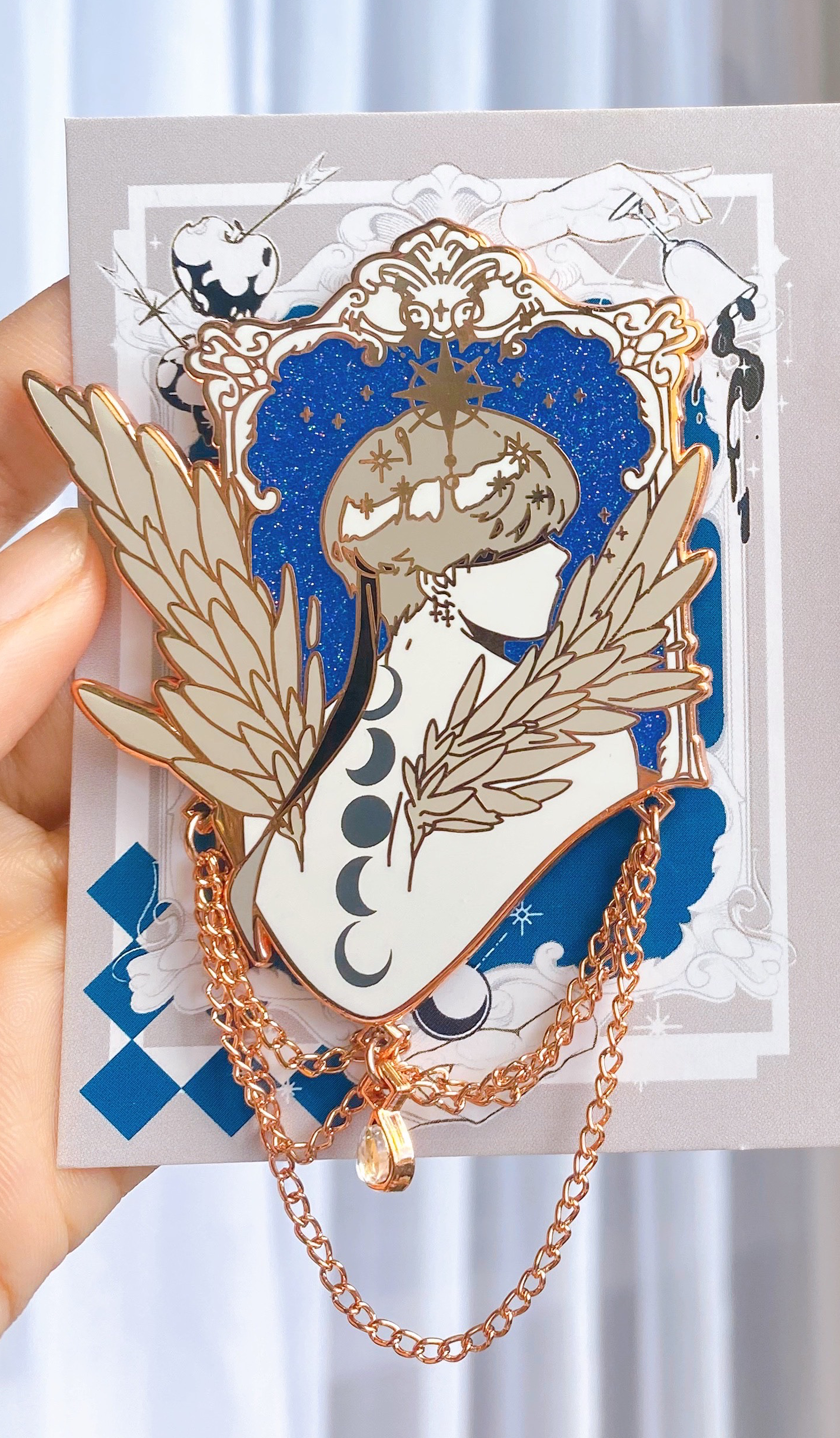 [ROSE GOLD] V & Jimin Celestial Wings Enamel Pins