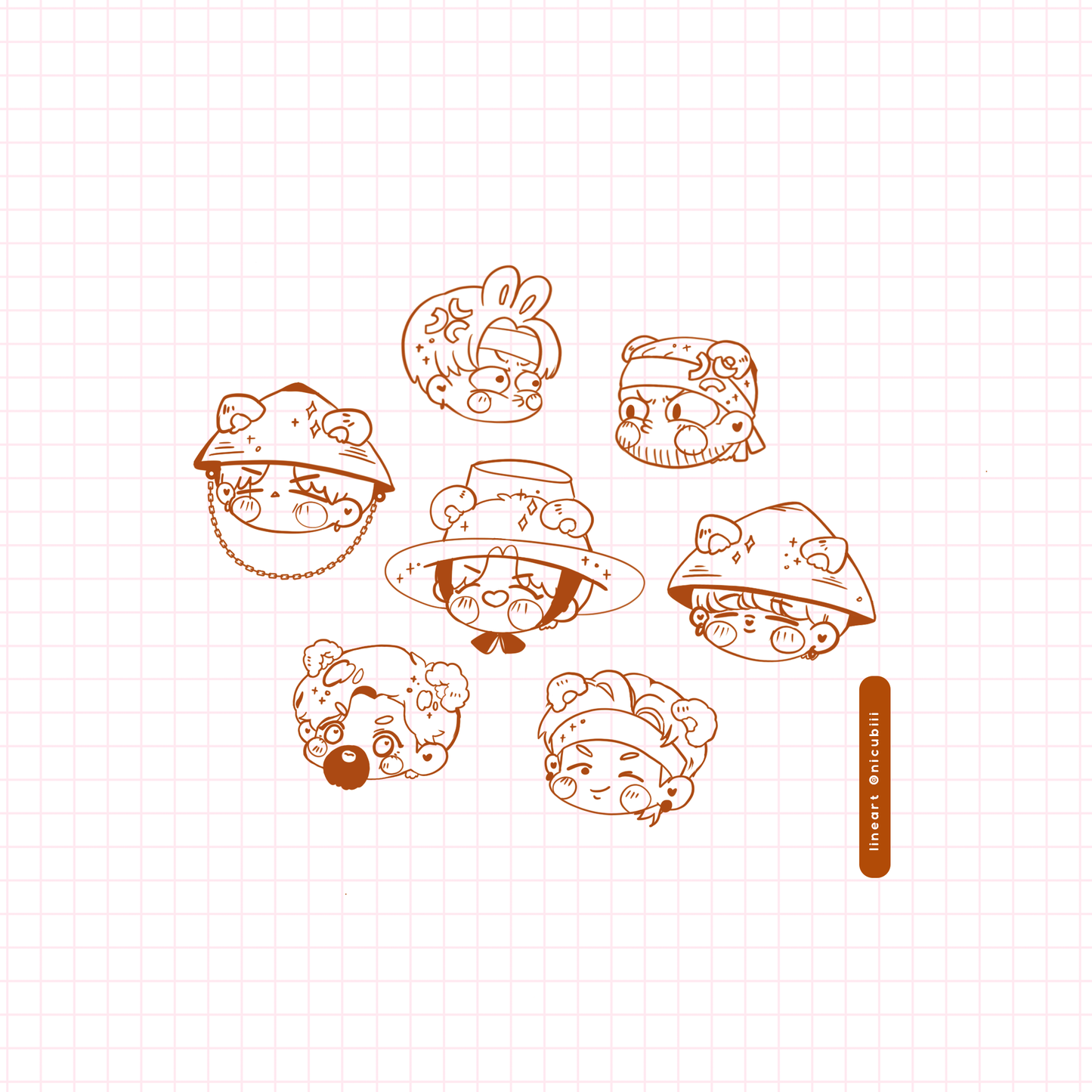 Daechwita Chibi Pin SET A