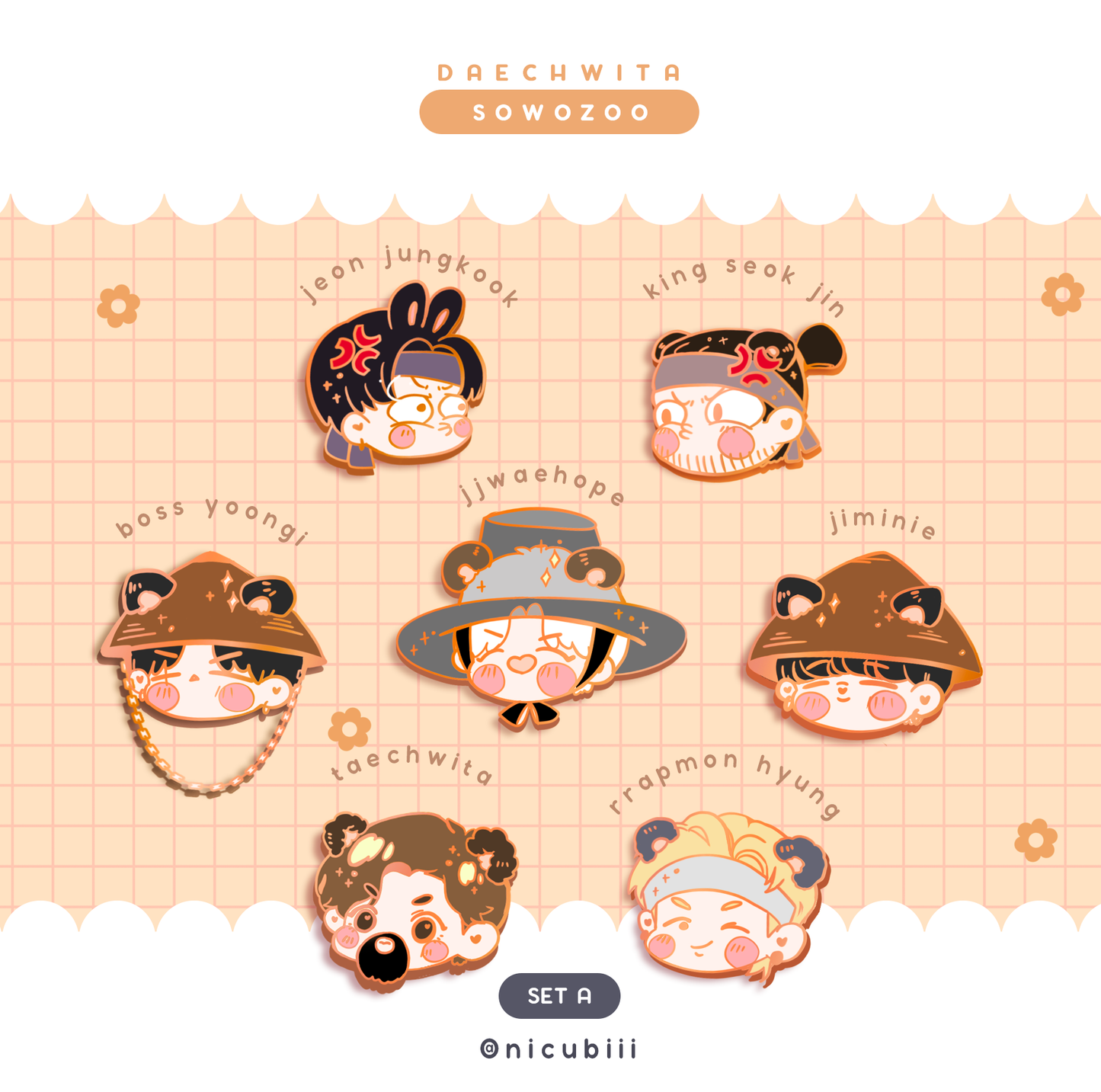 Daechwita Chibi Pin SET A