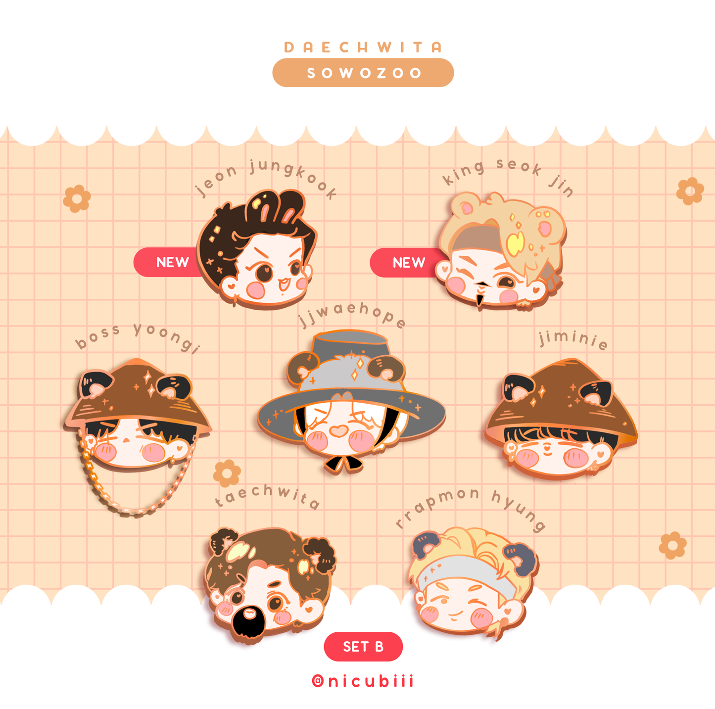 Daechwita Chibi Pin SET B