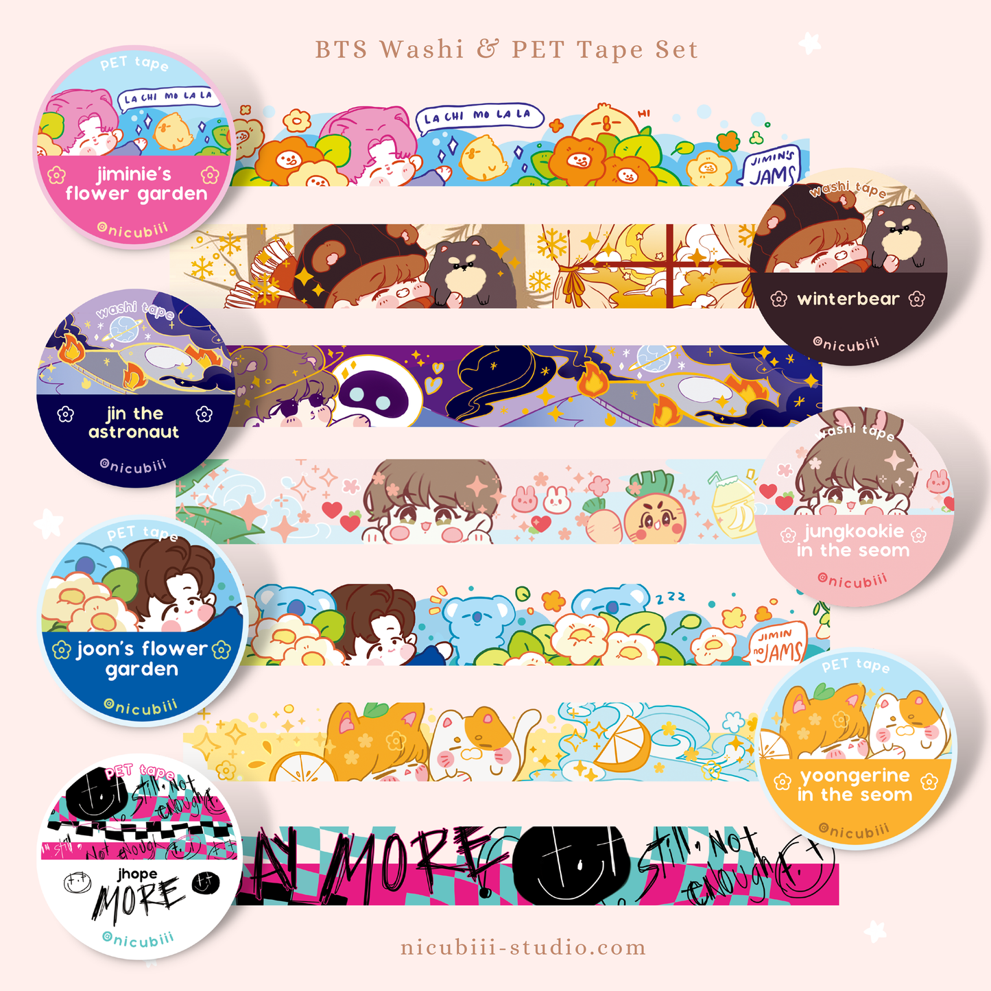 BTS Washi & PET Tape Set