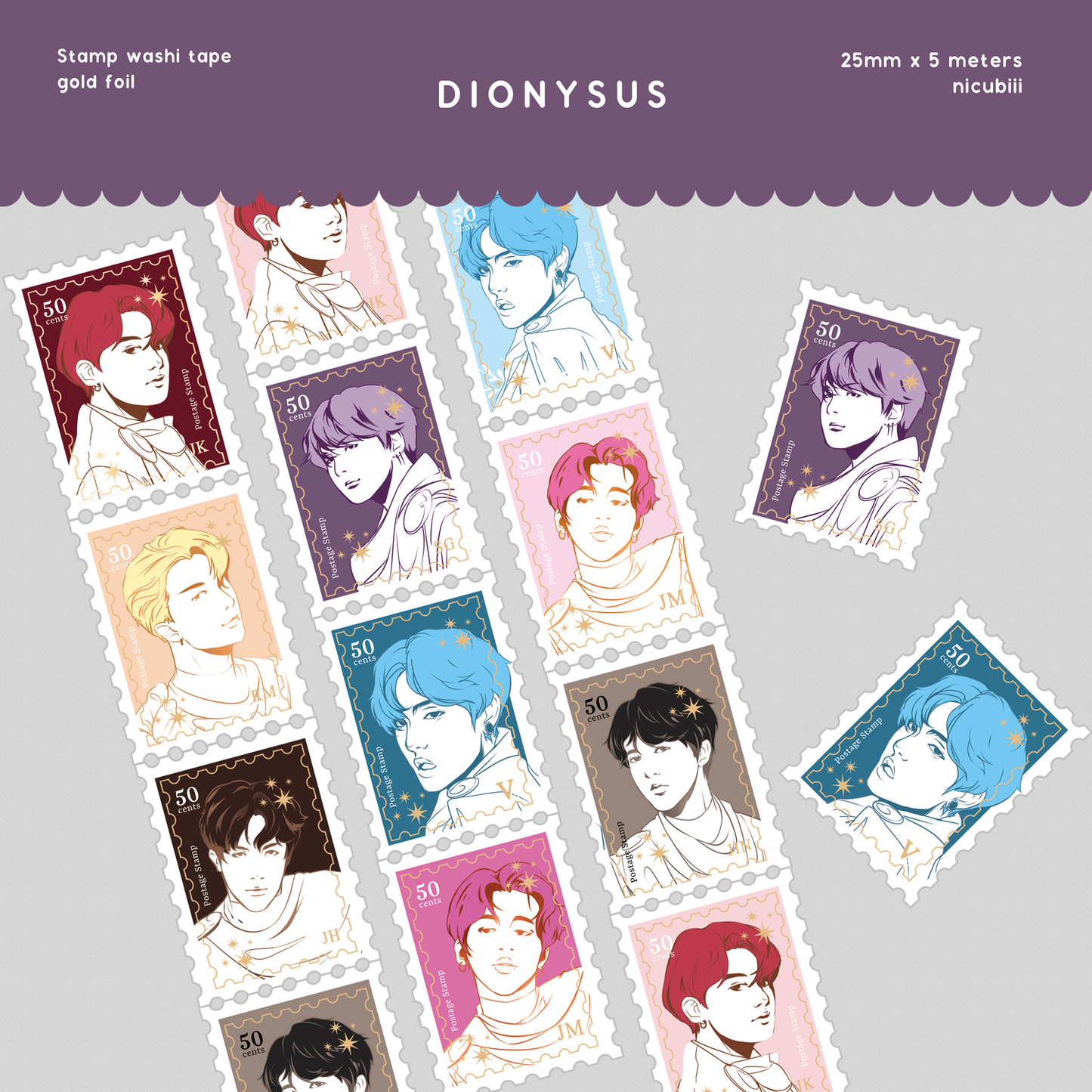 Dionysus Stamp Washi Tape