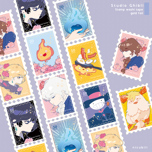 Howl's Moving Castle Stamp Washi Tape