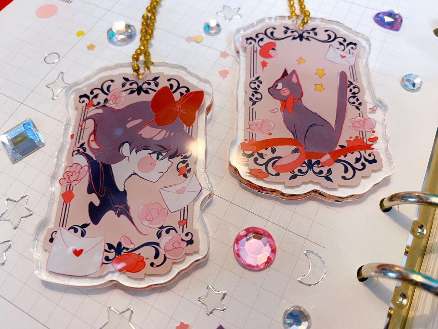 Kiki Vinyl Sticker Sheet & Acrylic Charms