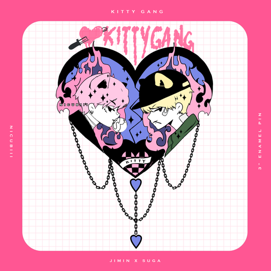 3" Suga X Jimin: Kitty Gang Enamel Pin