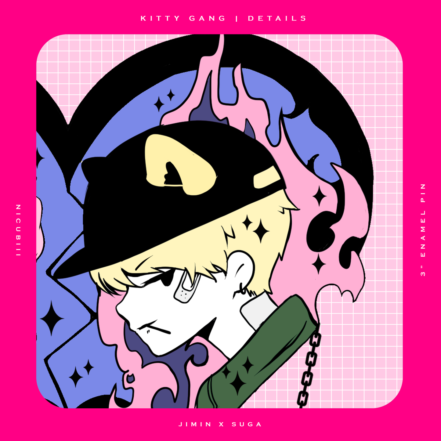 3" Suga X Jimin: Kitty Gang Enamel Pin